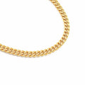 C138G B.Tiff Gold Flat Cuban Link Necklace/ 8mm